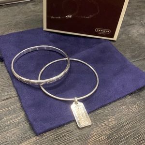 2 Coach bangle bracelets